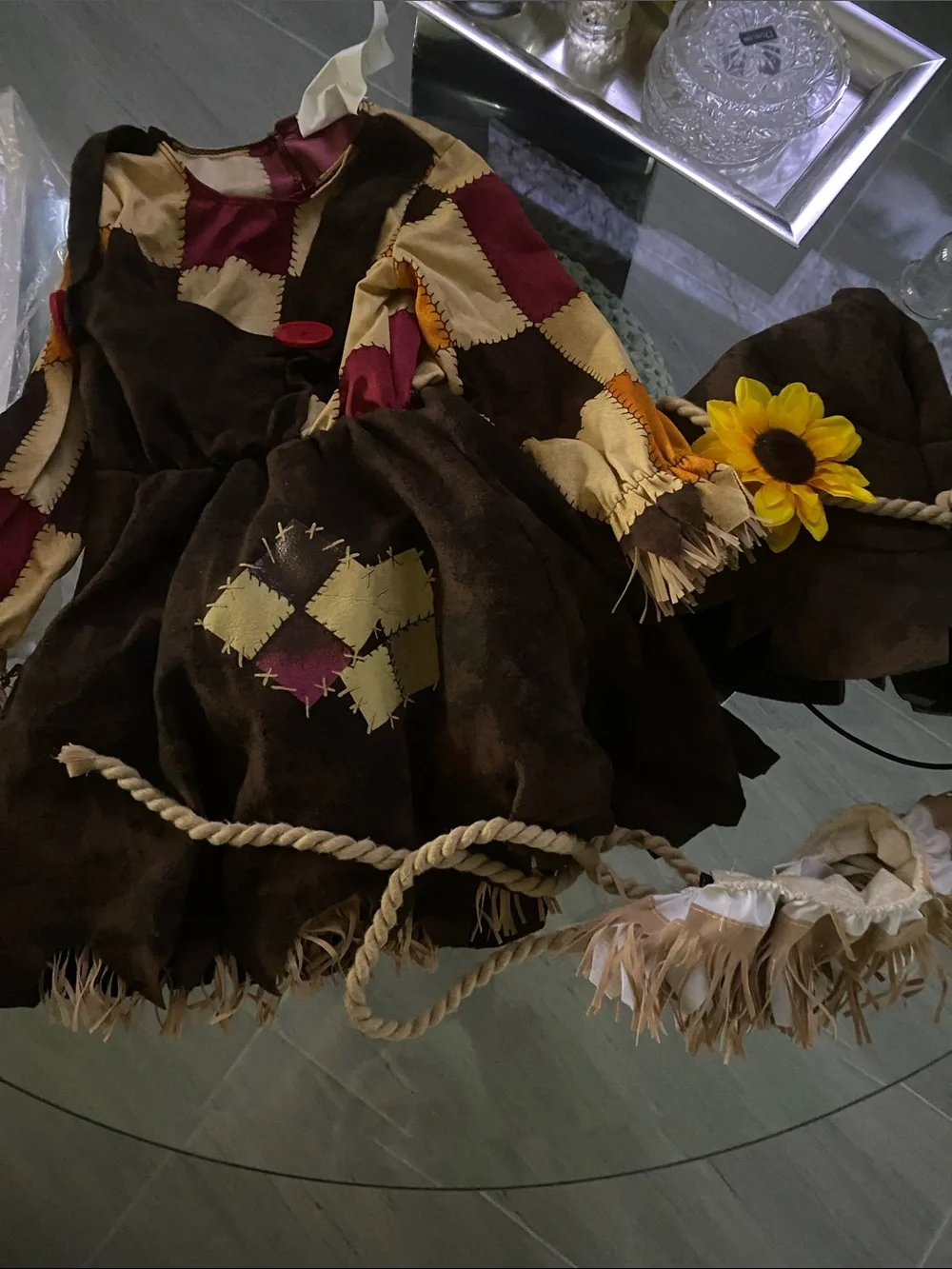 4 pce California Costumes Toddler Scarecrow Dress